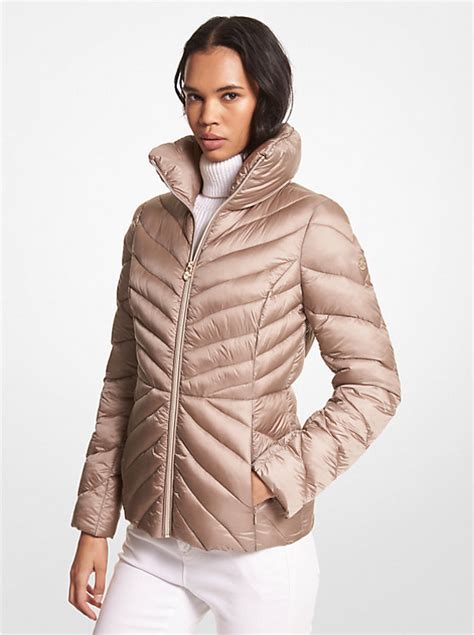 michael michael kors quilted down packable puffer coat|Michael Kors puffer jacket packable.